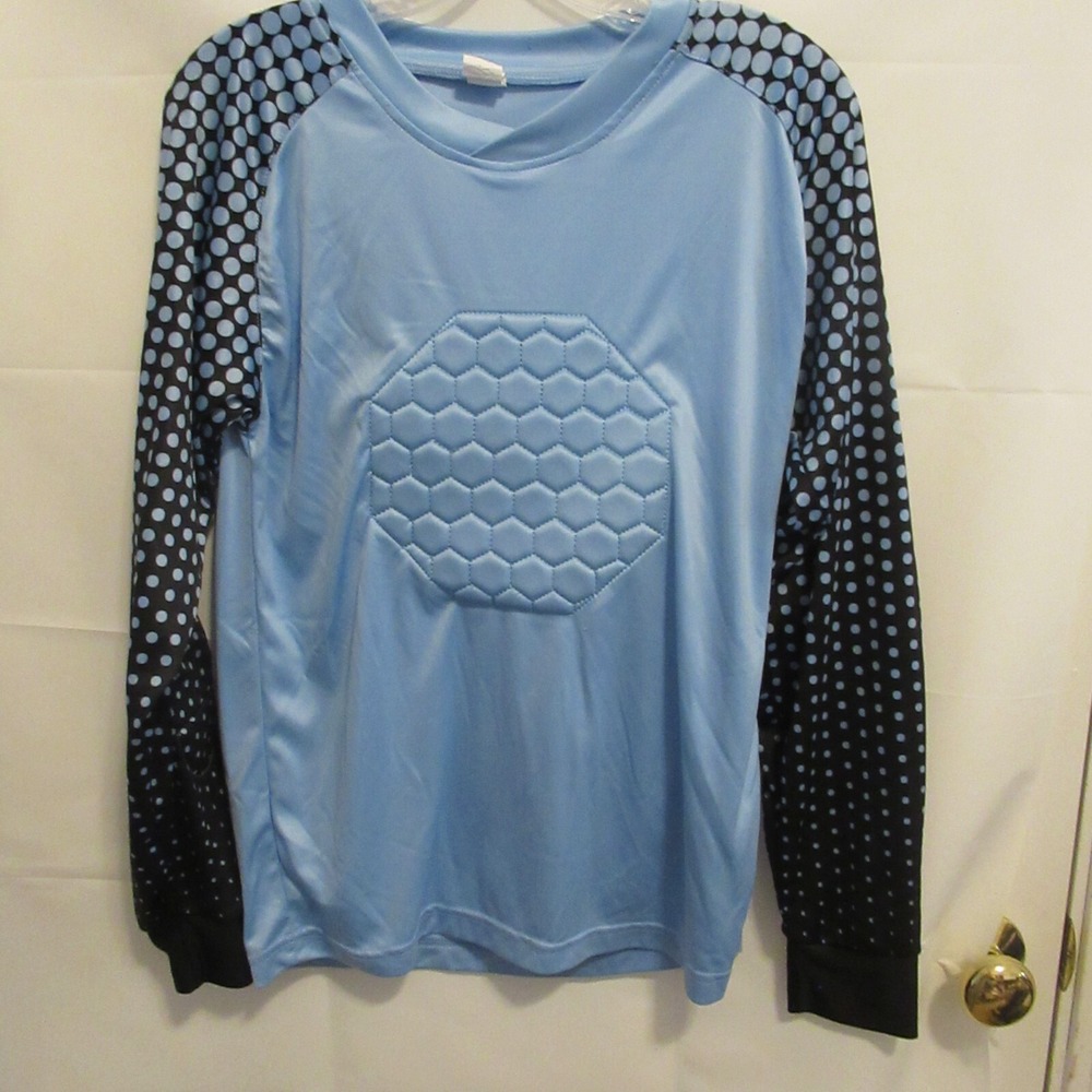 Total Soccer Factory Soccer Goalie Shirt Padded Goalkeeper Jersey light blue S